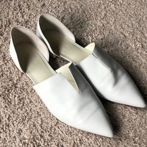 Vince Camuto White Leather Flats